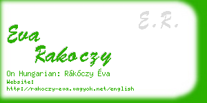 eva rakoczy business card